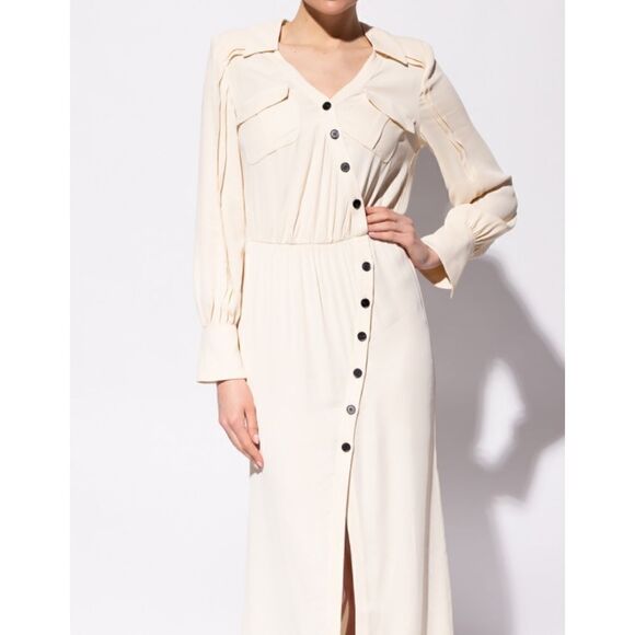 Self Portrait Women Maxi Dress - Size 0 - Asymmetrical Fastening - Picture 1 of 8